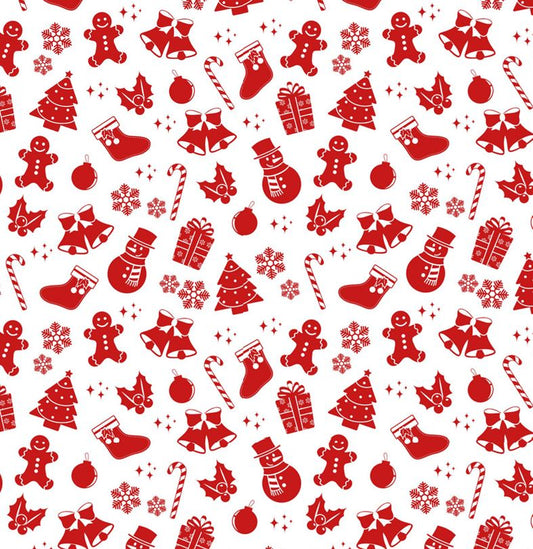 Custom Siser Patterns XMAS Red Pattern Flex