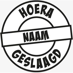 Raamsticker geslaagd.