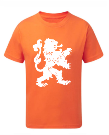 Oranje shirt leeuw