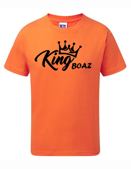 Oranje shirt King met naam