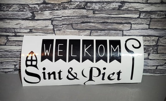 Raamsticker Sint & Piet