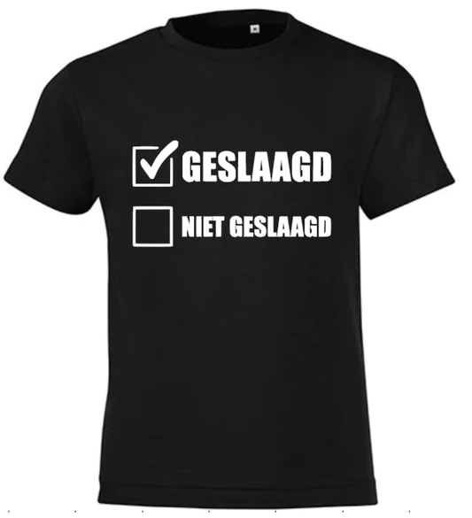 Shirt geslaagd