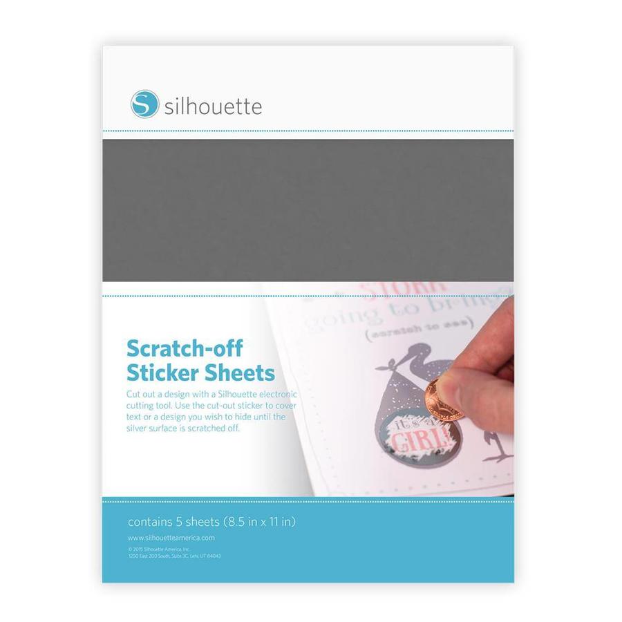 Scratch-Off Sticker Sheets Silver